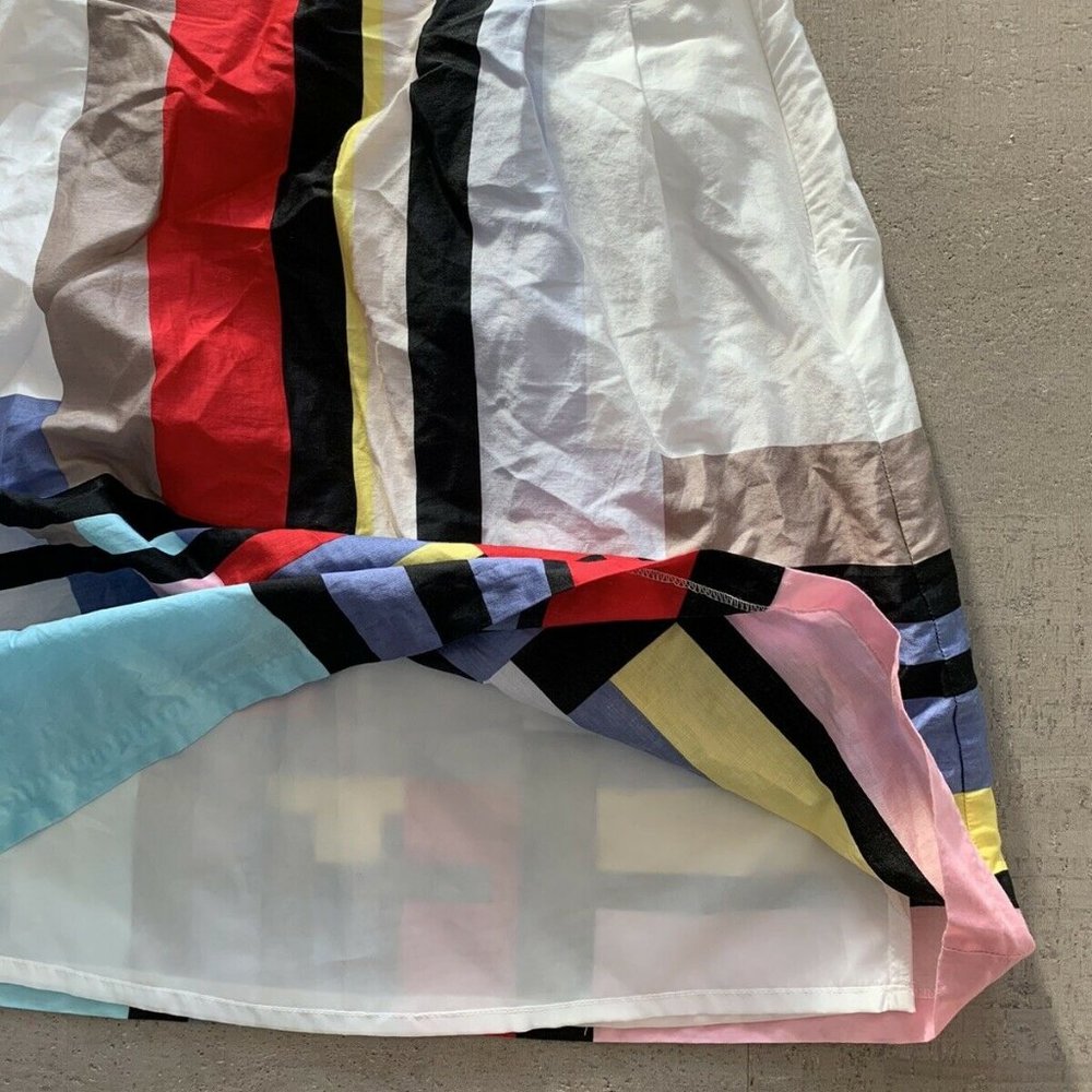 Linea Domani A Line Skirt Color Block Colorful 4 - Picture 9 of 12